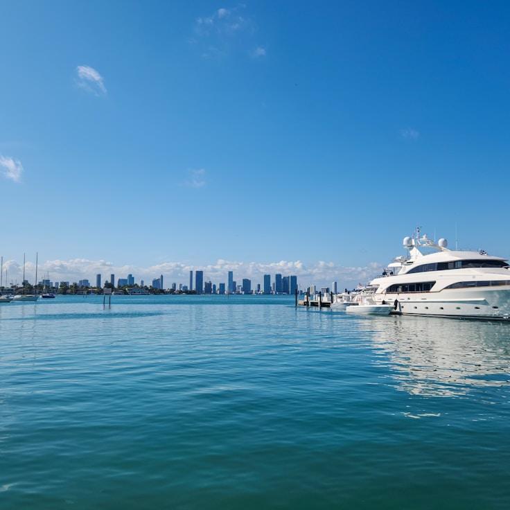 Luxurious yacht moment